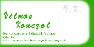vilmos konczol business card