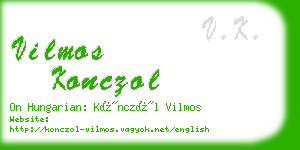 vilmos konczol business card